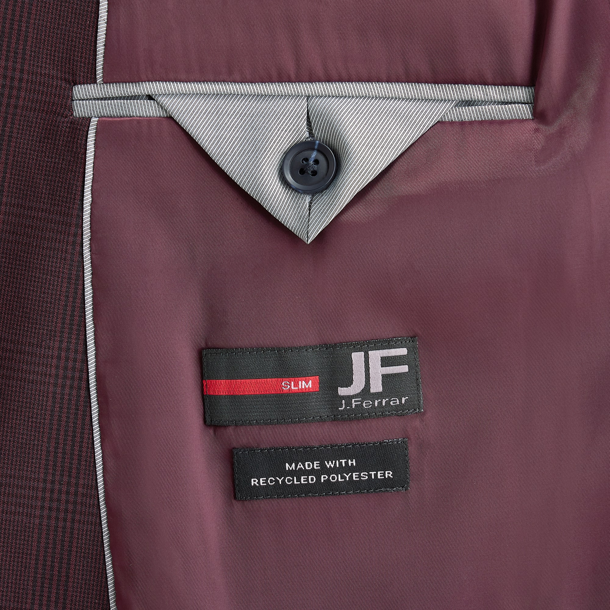 J. Ferrar Ultra Comfort Mens Slim Fit Plaid Suit Jacket