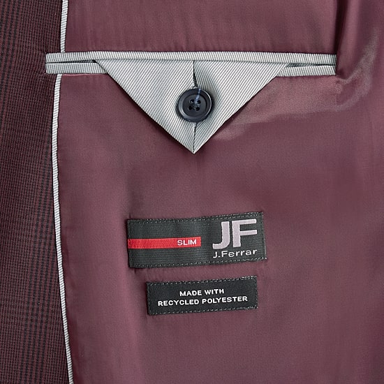 J. Ferrar Ultra Comfort Mens Slim Fit Plaid Suit Jacket