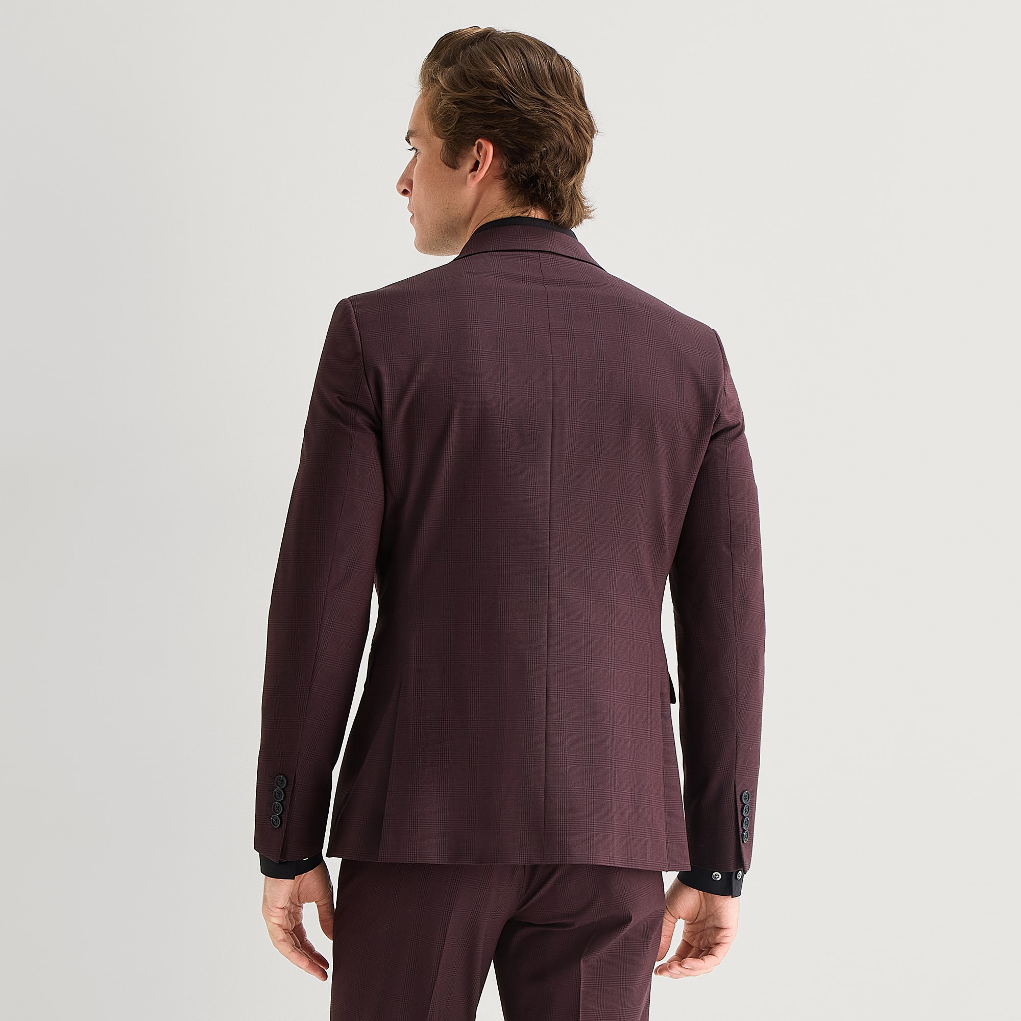 J. Ferrar Ultra Comfort Mens Slim Fit Plaid Suit Jacket