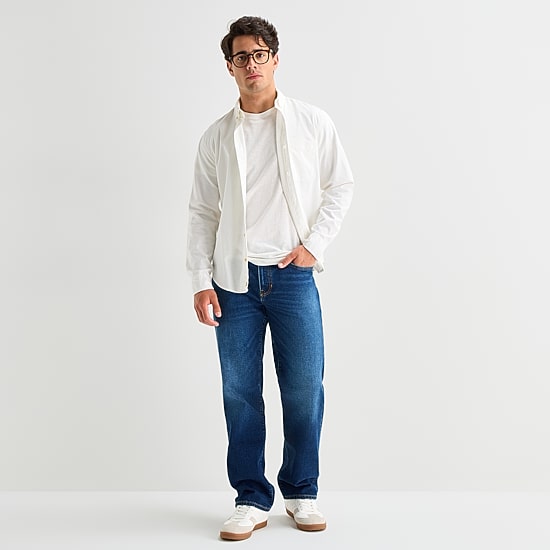 mutual weave Mens Straight Leg Relaxed Fit Jean