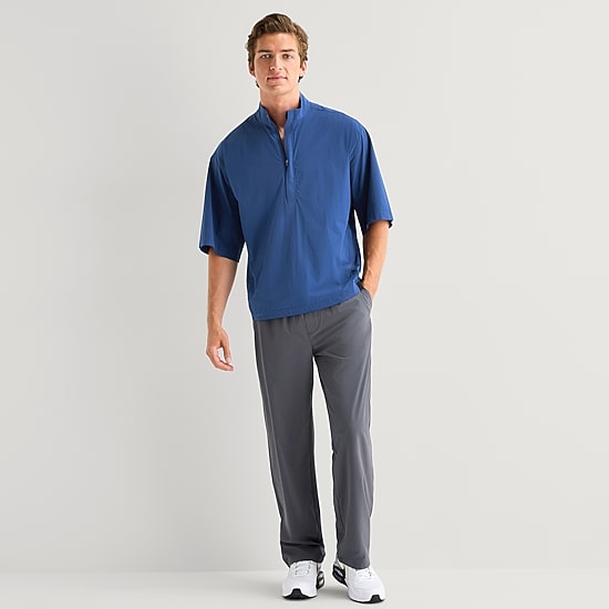 Xersion Mens Short Sleeve Active Quarter-Zip Pullover