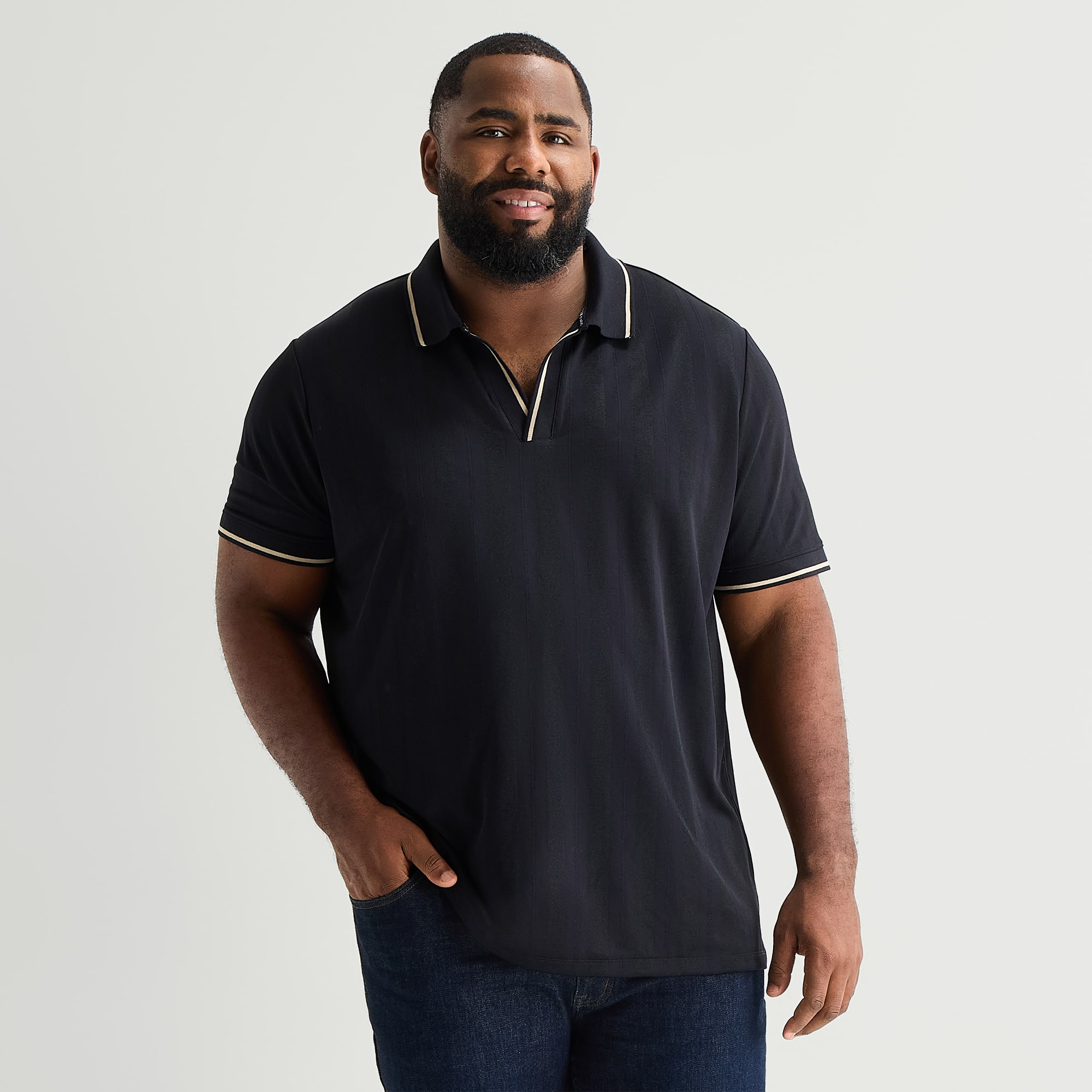 Shaquille O'Neal XLG™ Big and Tall Mens Short Sleeve Polo Shirt