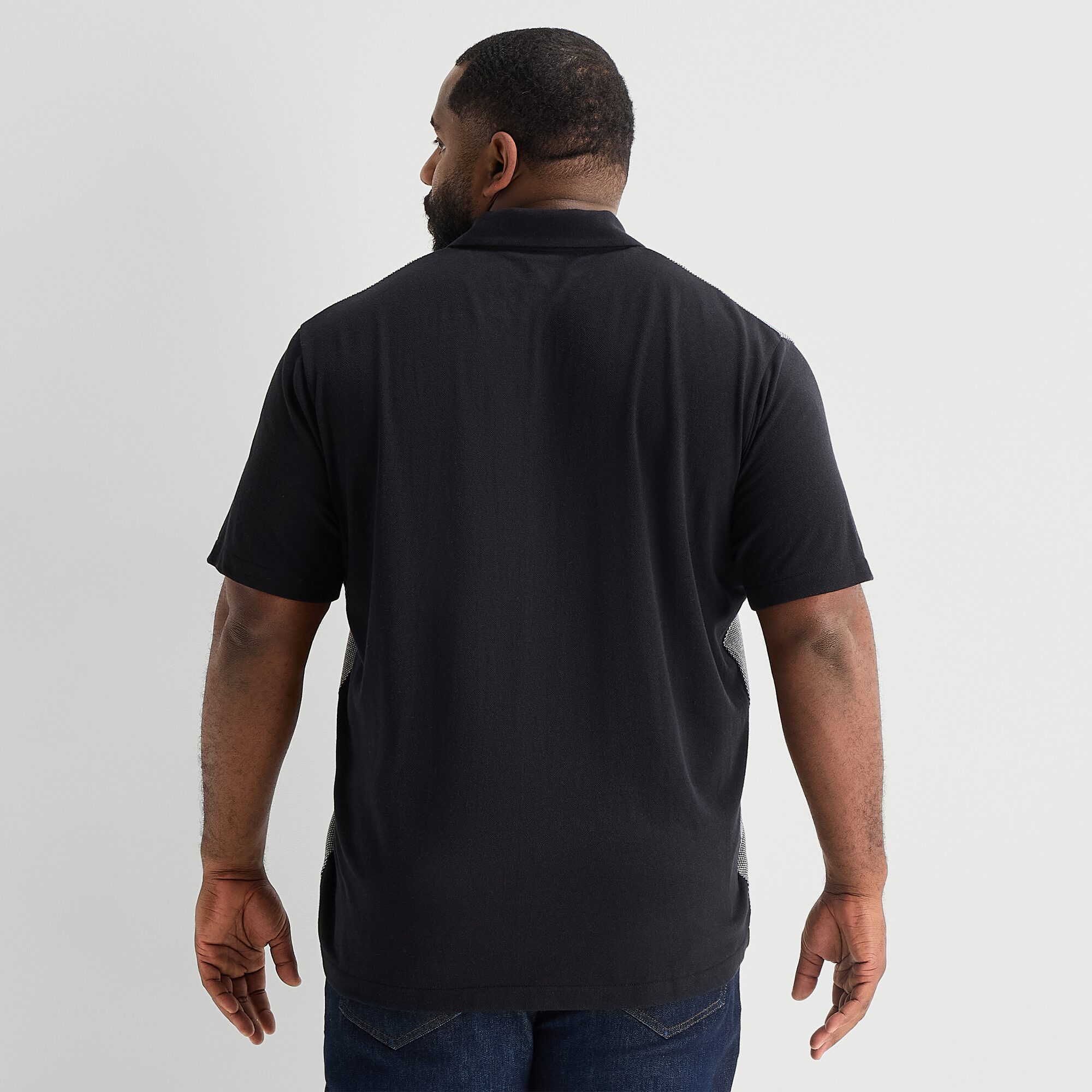 Shaquille O'Neal XLG™ Blocked Bowling Mens Short Sleeve Regular Fit Big and Tall Button-Down Shirt