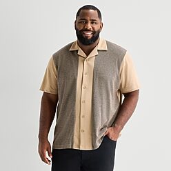 jcpenney short sleeve dress shirts 1980's Cotton Button Up Shirt Medium  Little Chum Vintage Classic design Vintage JCPenney Large Button-Down Shirt,