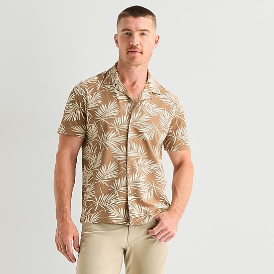 Stylus Mens Short Sleeve Camp Shirt