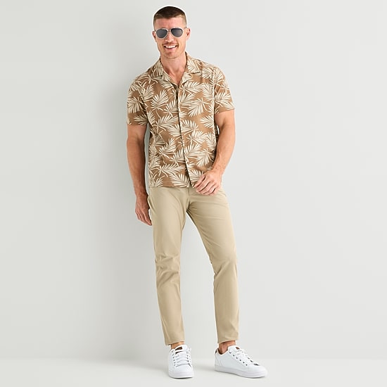 Stylus Mens Short Sleeve Camp Shirt
