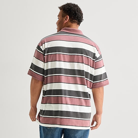 Arizona Big and Tall Mens Boxy Fit Short Sleeve Polo Shirt