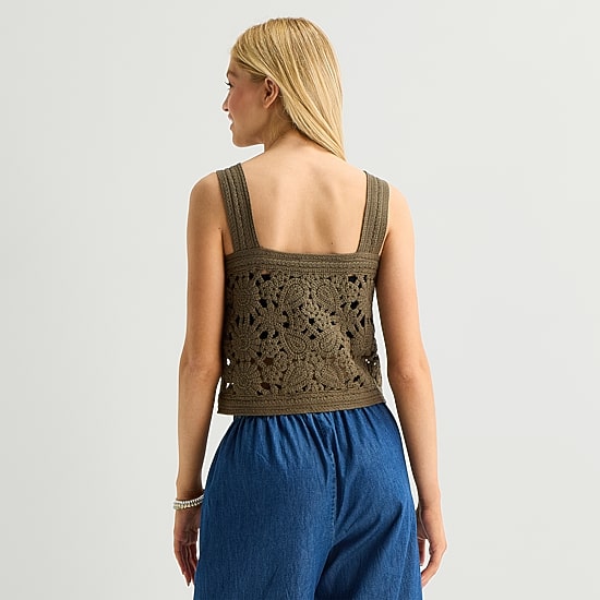 by&by Womens Juniors Sleeveless Tank Top