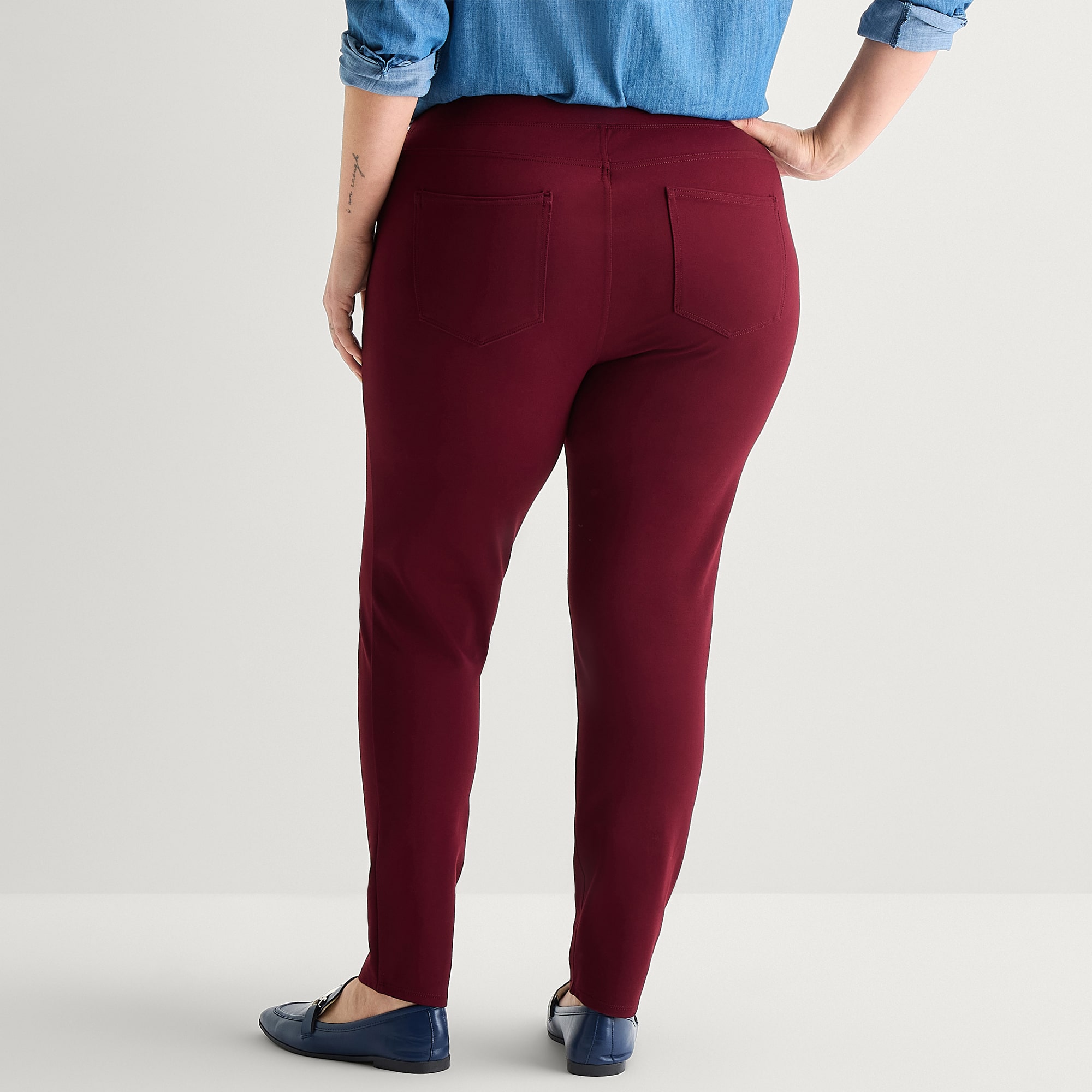 St. John's Bay Womens 31" Skinny Plus Full Length Leggings