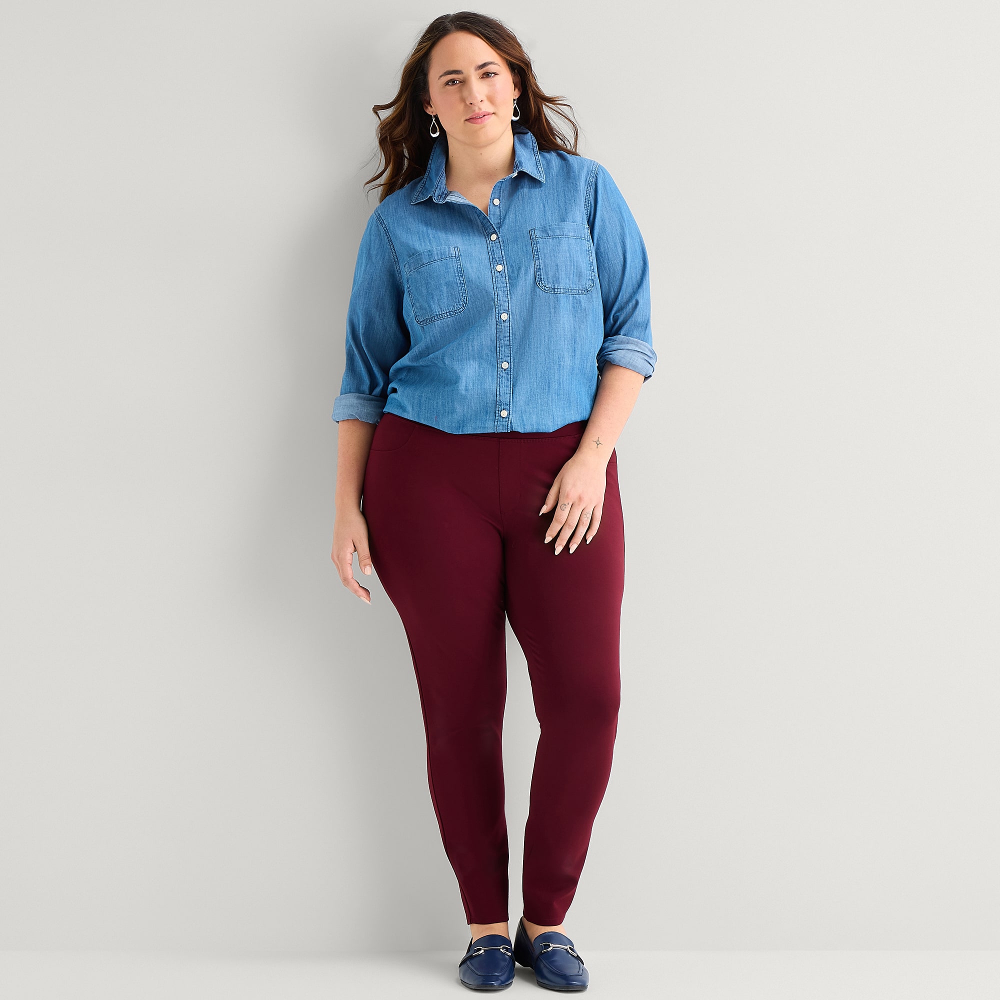 St. John's Bay Womens 31" Skinny Plus Full Length Leggings