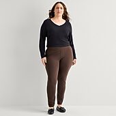 St. John's Bay Womens 31" Skinny Plus Full Length Leggings