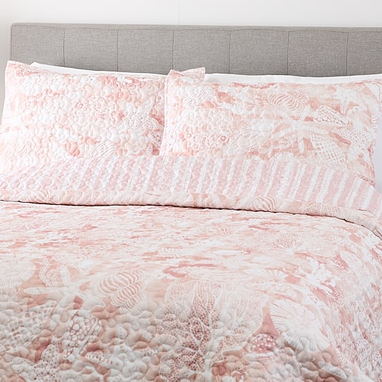 Richmond Park Cabana Coral 3-pc. Quilt Set