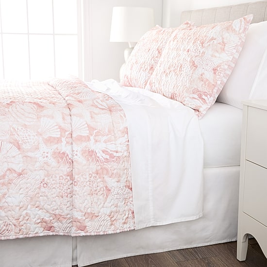 Richmond Park Cabana Coral 3-pc. Quilt Set