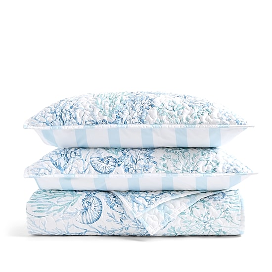 Richmond Park Cabana Coral 3-pc. Quilt Set