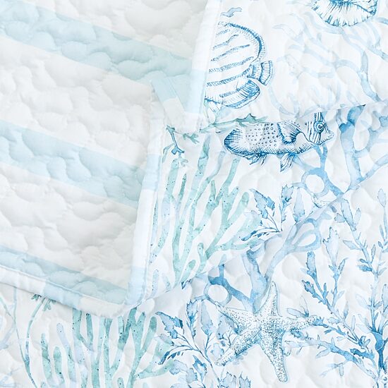 Richmond Park Cabana Coral 3-pc. Quilt Set