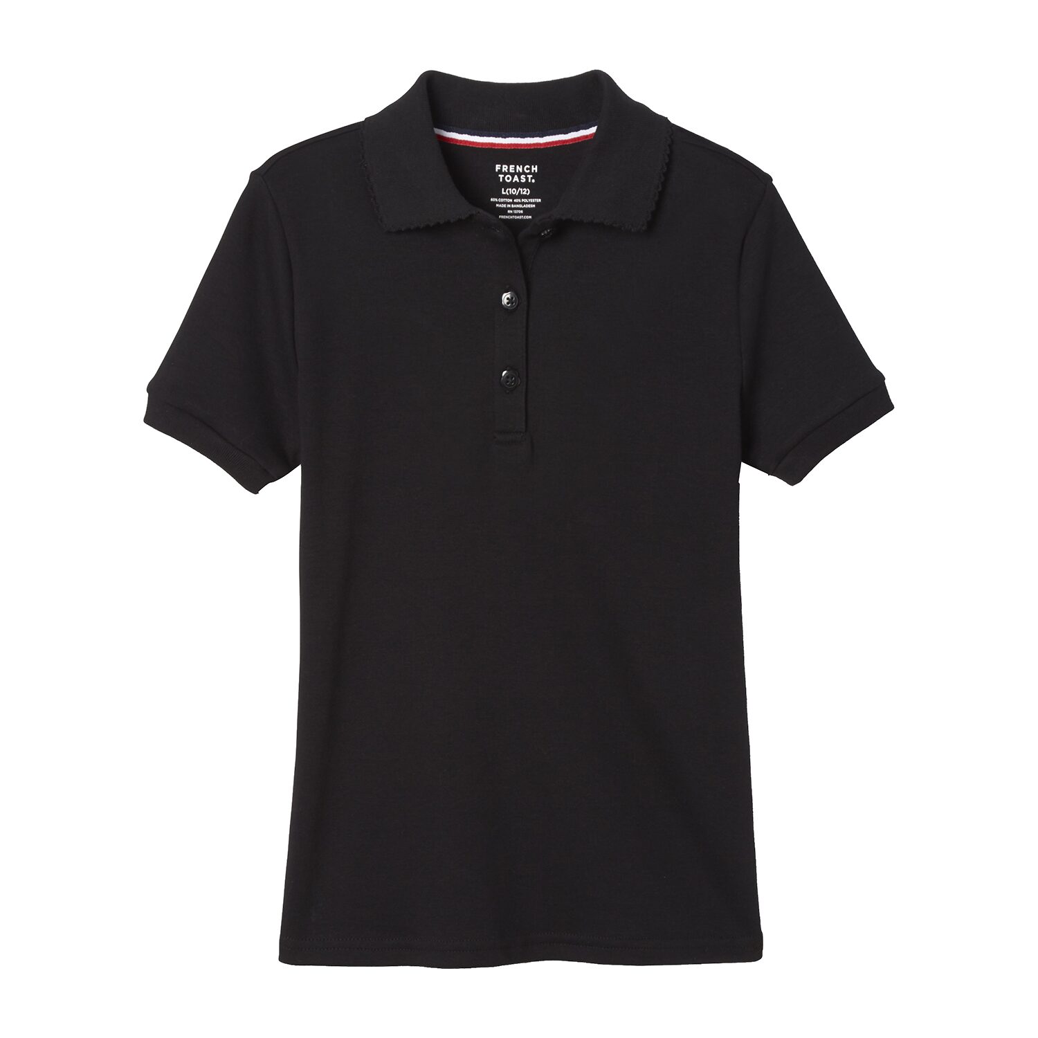 French Toast Big Kid Girls Short Sleeve Regular Fit Polo Shirt