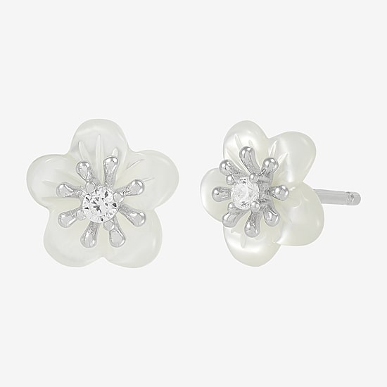 Diamonart Womens Cubic Zirconia Sterling Silver Heart 3 Pair Earring Set
