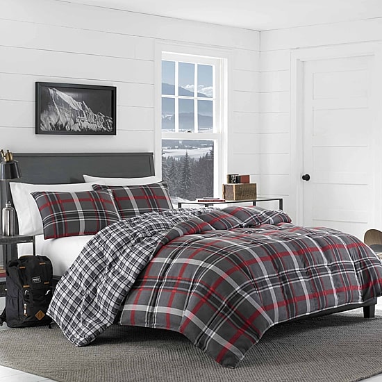 Eddie Bauer Willow Plaid Midweight Comforter Set
