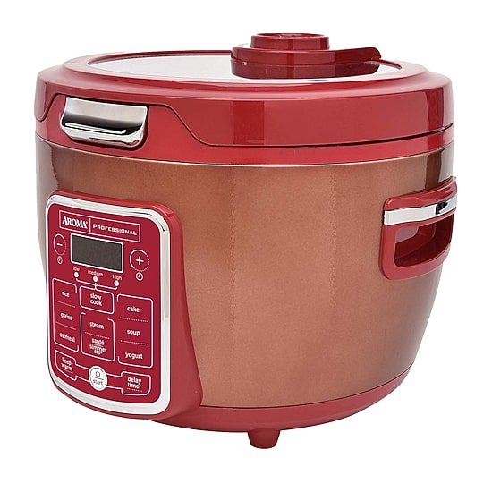 Aroma ARC-1230R 20-Cup (Cooked) Digital Rice Cooker with Glass Lid