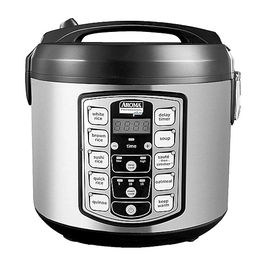 Aroma ARC-5000SB Professional 20-Cup (Cooked) Digital Rice Cooker, Slow Cooker & Food Steamer