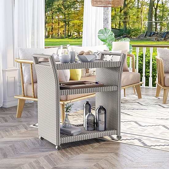 Furniture of America™ Polonsky Contemporary Serving Cart
