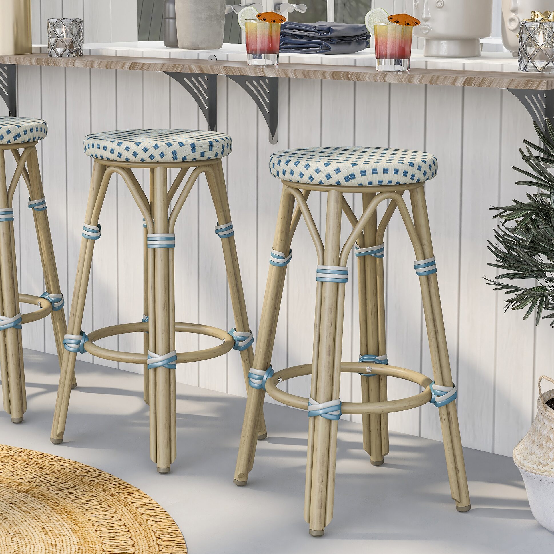Furniture of America™ Altaview Bohemian 2-pc. Counter Height Bar Stool