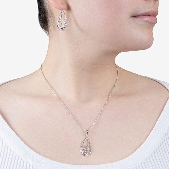 Womens Sterling Silver 2-pc. Jewelry Set