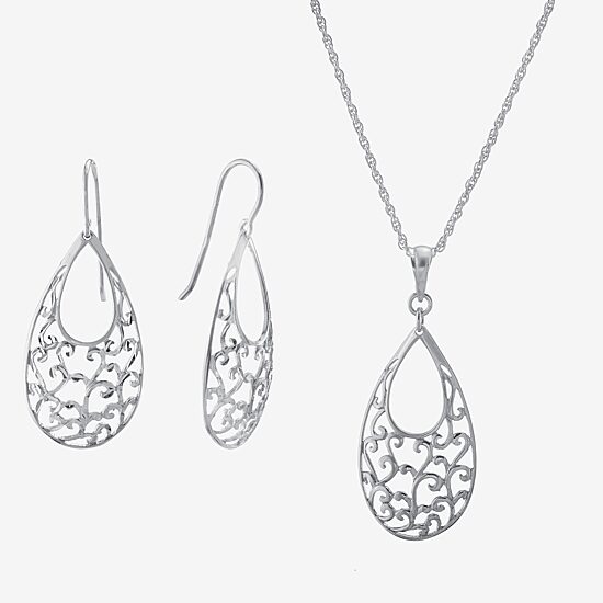 Womens Sterling Silver 2-pc. Jewelry Set