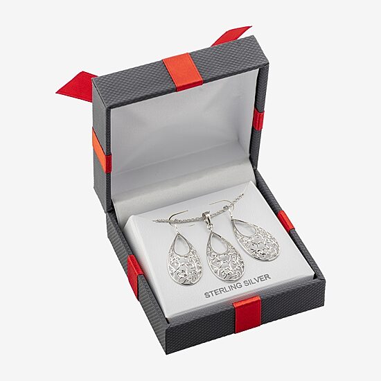 Womens Sterling Silver 2-pc. Jewelry Set