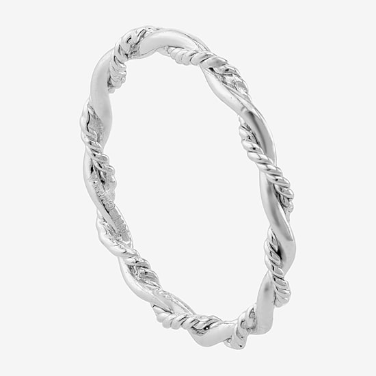 Womens 2MM Sterling Silver Band
