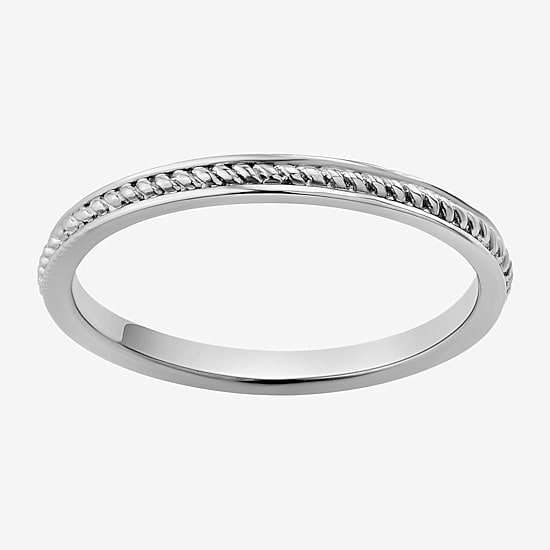 Womens 2MM Sterling Silver Band