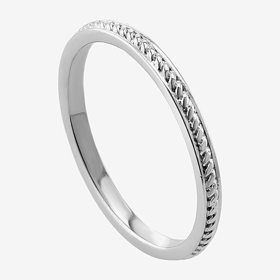 Womens 2MM Sterling Silver Band