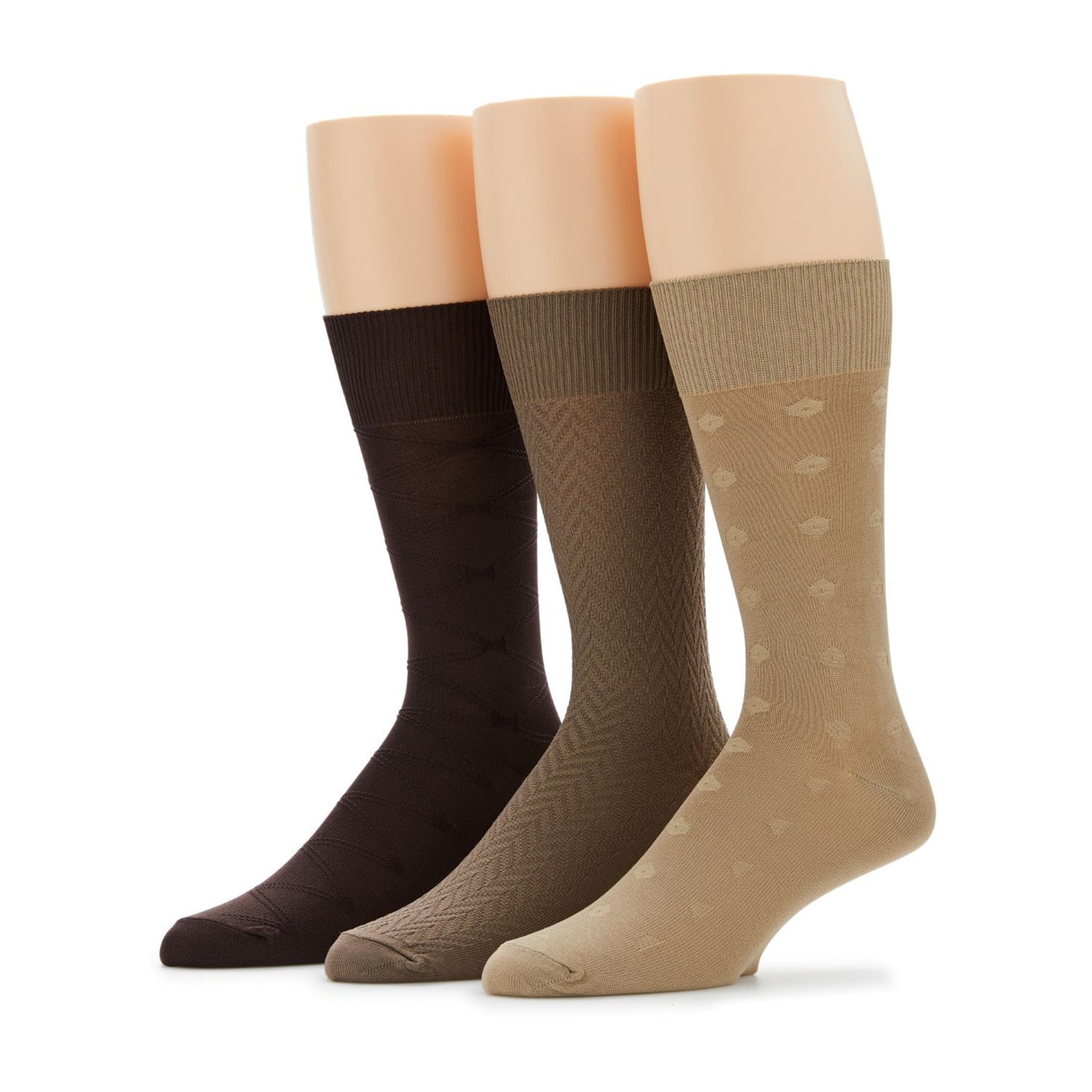 Stafford Microfiber Mens 3 Pair Crew Socks