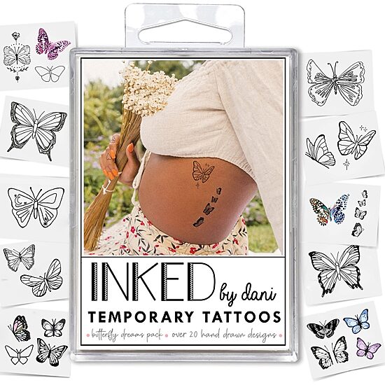 Inked By Dani Butterfly Dreams Temporary Tattoo Pack