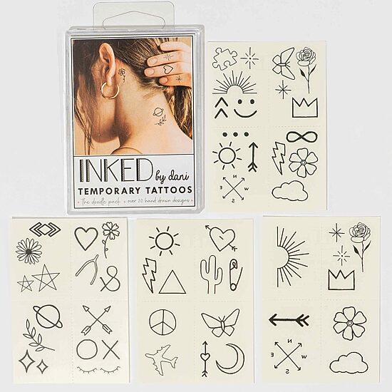 Inked By Dani Doodle Temporary Tattoo Pack