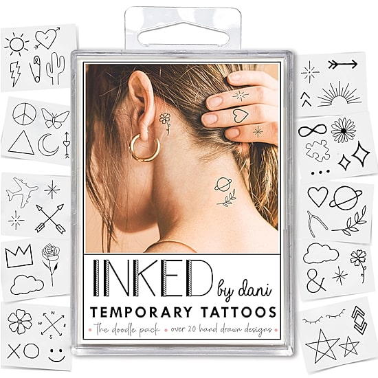 Inked By Dani Doodle Temporary Tattoo Pack