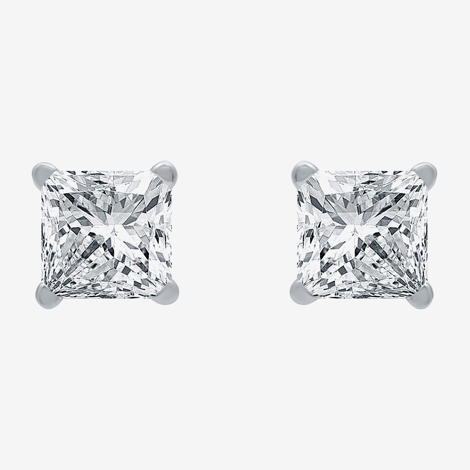 Deluxe Collection 1 CT. T.W. Natural White Diamond 14K Gold 5.2mm Stud Earrings