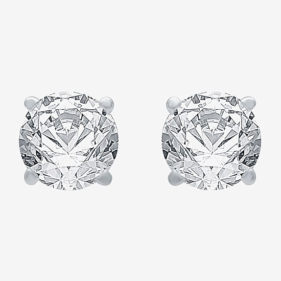 Deluxe Collection 1 CT. T.W. Natural White Diamond 14K Gold 5.2mm Stud Earrings