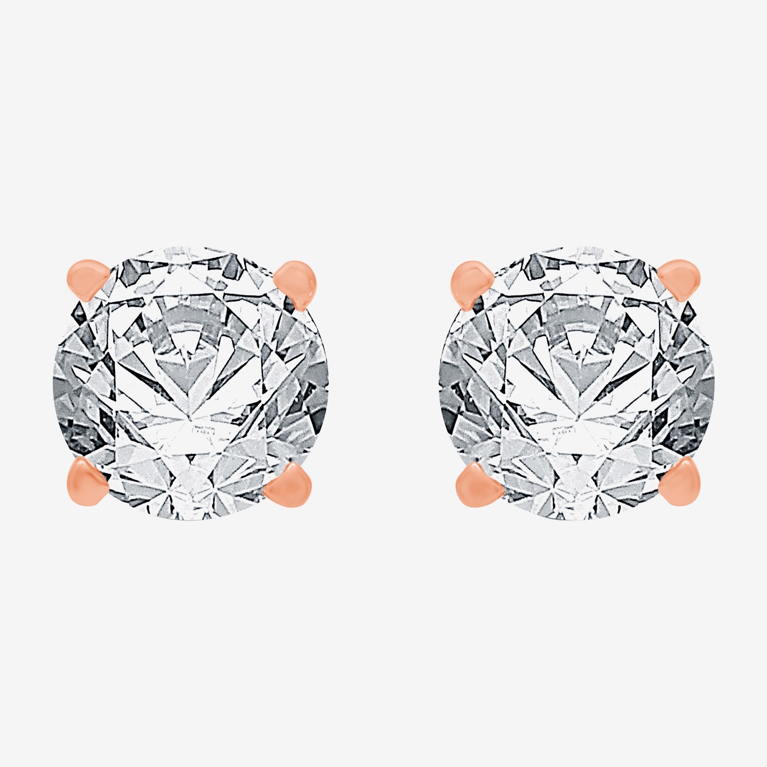 Classic Collection 1 CT. T.W. Natural White Diamond 10K Gold 5.2mm Stud Earrings