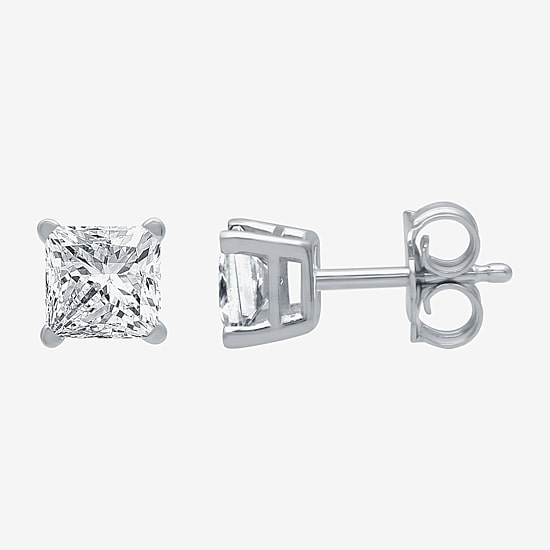 Ever Star (G / SI1-SI2) 1 CT. T.W. Lab-Grown Diamond Princess-cut Stud Earrings in 10K Gold