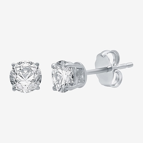 1 1/4 CT. T.W. Natural White Diamond 14K Gold 5.4mm Stud Earrings