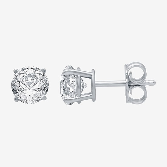 1 1/4 CT. T.W. Natural White Diamond 14K Gold 5.4mm Stud Earrings