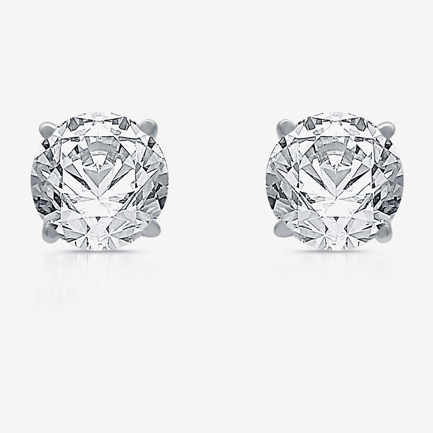 Ever Star 1 1/4 CT. T.W. Lab-Grown (G / SI1-SI2) Diamond 10K or 14K Gold Round Stud Earrings