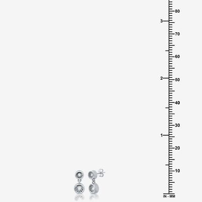 Ever Star (G / SI1-SI2) 1/8 CT.T.W. Lab-Grown Diamond Sterling SIlver 10.2mm Round Stud Earrings