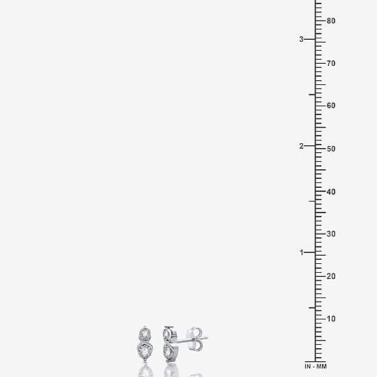 Ever Star (G / SI1-SI2) 1/8 CT.T.W. Lab-Grown Diamond Sterling SIlver 8.4mm Stud Earrings