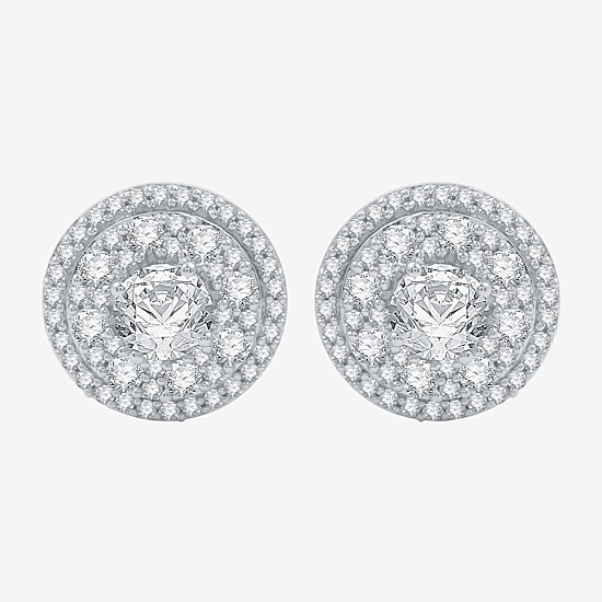 Ever Star (H-I / I1) 1 1/2 CT.T.W. Lab-Grown Diamond 10K Gold 12mm Stud Earrings