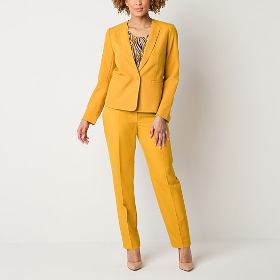 Black Label by Evan-Picone Womens Classic Fit Straight Suit Pant