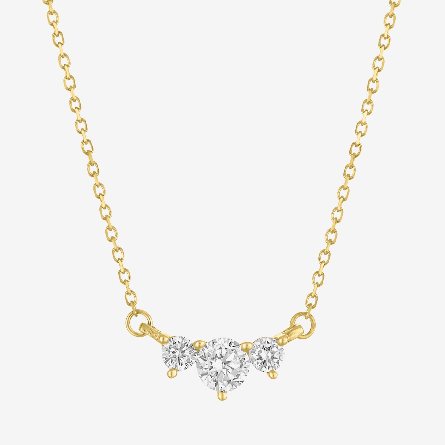 (Si2-I1/G-H) Womens 1/3 CT. T.W. Lab Grown White Diamond 10K Gold Round 18 Inch Pendant Necklace