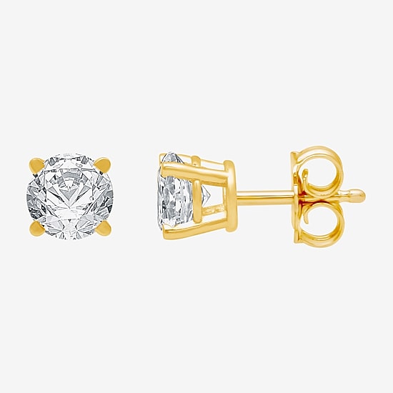 5/8 CT. T.W. Natural White Diamond 10K Gold 4.3mm Round Stud Earrings