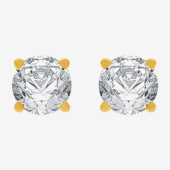 5/8 CT. T.W. Natural White Diamond 10K Gold 4.3mm Round Stud Earrings